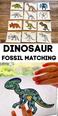 Build a Dinosaur Puzzles & Matching Game - Teach Beside Me