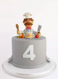 Swedish Chef (Muppets) cake -- love how the cake base is an overturned stewpot! :) (Sunday Sweets: Dragon Con Treats)