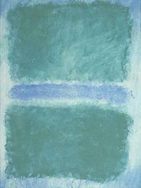 Green Divided by Blue, Oil by Mark Rothko