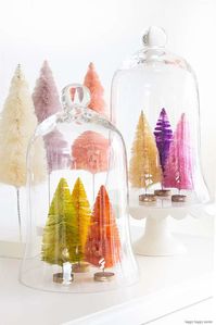 How to Make Bottle Brush Holiday Trees - Happy Happy Nester