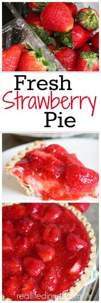 This is like no other Fresh Strawberry Pie I've ever had. It is perfect! So Fresh and Delicious with a fantastic layer of creamy no-bake cheesecake goodness. ~ http://reallifedinner.com