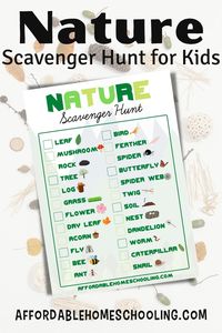 Print out this nature scavenger hunt for kids before heading outdoors with your children. Can they find all the items?