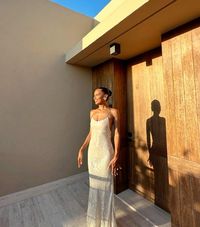 golden hour / sade girl / sade girl aesthetic/ white dress / digital camera / pose / pose inspo / jasmine tookes / jas tookes / instagram post / no makeup makeup / black girl