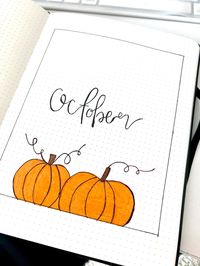 Inspiration for October Bullet Journal - Pumpkin theme