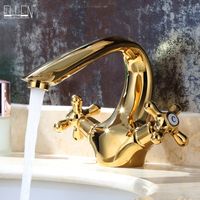 About this item top High-quality gold/matte gold /rose gold and ORB Finish for choose Europe style double lever basin faucet Drip Free Ceramic disc cartridge for smooth and long-lasting operation Easy to clean. Can be cleaned with mild soap to ensure the non-tarnish life shine Faucet Mount: Single HoleFeature: Metered FaucetsWeight Per Package: <2kgHot & Cold Water: YesType: Ceramic Plate SpoolStyle: ContemporaryInstallation Type: Deck MountedType: Basin FaucetsIs Smart Device: NOSurface Treatme