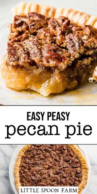 This pecan pie recipe is easy to make from scratch and perfect for Thanksgiving and Christmas dessert. It has just the right amount of sweet and salty flavor and the filling stays set, not runny! An all-butter pie crust or our sourdough pie crust gives the pie a tender, flaky crust that everyone will rave about!