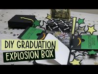 Make a fun Graduation explosion box for your graduate. This is a great way to give your graduate cash and/or gift cards with a fun twist!