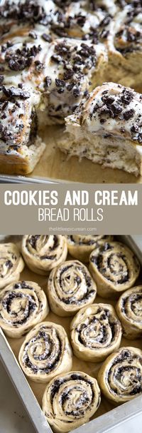 Cookies and Cream Rolls (cinnamon roll varation)- The Little Epicurean