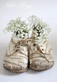 sweet shoes to hold flowers