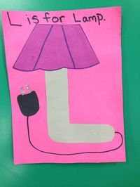 Letter L craft Lamp