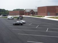 Car and Bus Parking Lot at New School