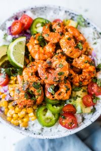 Fiesta Lime Shrimp Bowl - What Molly Made