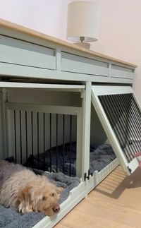 Looking for beautiful and functional dog crate ideas? Dog crates don't have to be ugly--they can look like beautiful pieces of furniture. Check out these 15 incredible DIY dog crates!