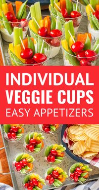 Easy Veggie Cups (Individual Appetizers In Cups) - Unsophisticook