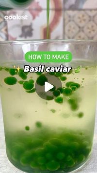 Cookist Wow on Instagram: "Did you know you can make #basil caviar pearls with only 3 ingredients? 🍃  😎So fancy, it’s perfect to garnish all kind of dishes, take a look at the recipe by our @micheleghedo 💪  👉INGREDIENTS 100g basil leaves 200g vegetable oil 100g water 1g agar agar    👉METHOD  1. First, fill a glass with vegetable oil and freeze for about 30 minutes.  2. Boil the basil leaves for a few seconds. 3. Blend it with water. Then add agar agar and cook for 1 minute. 4. Fill a sryringe with the basil mixture and slowly drop droplets into the cold oil. 5. Once you’ve used all the basil liquid, drain the pearls from the olive oil.  What do you think? 💚  #cookistwow #cookistrecipe #recipes #easy #quick #fun #delicious #cooking #baking #tasty #homemade #foodie #foodlover #foodblog