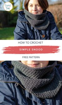 Simple Grey Snood Crochet Pattern