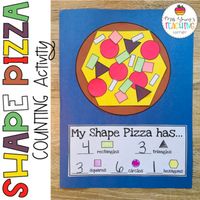 Pair this fun activity with your Math 2D shapes unit. Students will build their pizza using different shapes. Then they will count how many of each shape they have and record it. This is highly engaging and a great display for any bulletin board!