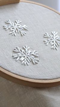 Embroidered snowflakes