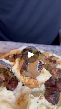 Renzo on Instagram: "Steak bites and Mashed potatoes 🥩🥔 

These two were made for each other, the peppercorn cream sauce is what really sets it off! Enjoy! 

Full Ingredient List: 

1-1.5 lb steak bites 
1-2 tsp garlic powder 
1-2 tsp black pepper 
1.5-3 tsp salt (optional) 
1-2 garlic cloves 
2 tbsp butter 
For mashed potatoes: 
6-8 medium sized yukon gold potatoes peeled 
1/4-1/2 cup heavy cream 
1/2 stick butter 
1/4 cup sour cream 
1 tbsp garlic paste 
Salt to taste
Pepper to taste 
For peppercorn sauce: 
1/4 cup finely diced onions or shallots 
1 medium garlic clove 
15-20 crushed peppercorns 
2-3 dashes Worcestershire sauce 
1-2 tsp flour 
Salt to taste (optional) 
Chives to garnish"