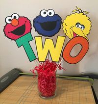 Sesame Street Birthday Decoration Table Centerpiece Elmo Cookie Monster Big Bird Centerpiece Sticks Sesame Street Birthday Decorations Elmo