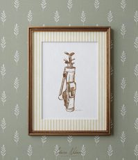 Vintage Golf Bag Golf Wall Art, Golfer Decor Gift Watercolor-style Textured Fine Art Print - Etsy