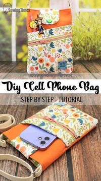 DIY Cell Phone Bag | How to make a Mobile Pouch Tutorial [sewingtimes]