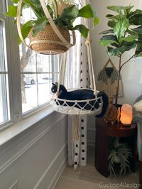 purrfectly cute DIY cat bed using macrame cord - Cuckoo4Design