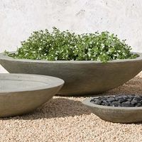 Zen Cast Stone Indoor/Outdoor Bowl Planter | West Elm