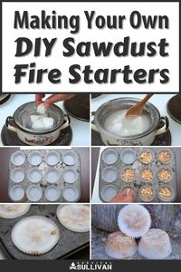 Making your own highly effective, DIY fire starters with sawdust and wax is easy. Learn how here. #diy #firestarters