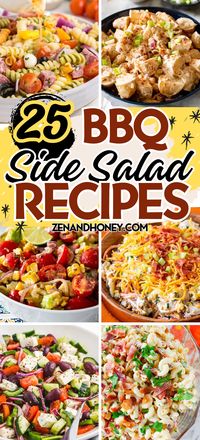 These are the best bbq side salads for a crowd! BBQ sides for a crowd, healthy bbq side dishes, bbq bbq sides vegetables, bbq sides for kids, bbq side salads summer, bbq side salads dishes, bbq side dishes for a crowd, summer side dishes for bbq, side salads for parties, easy bbq side salad dishes recipes.