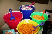 pool party ideas for children | Sweedish Redfish , Goldfish, Whales, and Beach-ball mints.