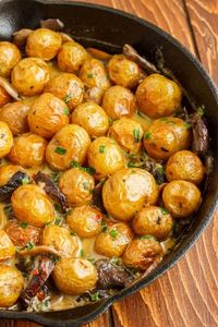 Roasted Baby Potatoes in a Homemade Mushroom Sauce 4