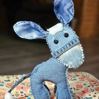 Easy Pdf Sewing Pattern Baby Donkey Upcycled Denim - Etsy