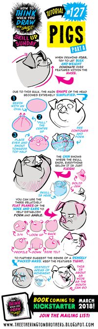 The Etherington Brothers: How to THINK when you draw PIGS tutorial #SkillUpSunday!