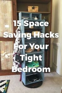 Feeling a little cramped in your bedroom? Try these ideas to bring your zen back! Make your bedroom feel large again! #DIY #TightSpace #Hacks #Bedroom