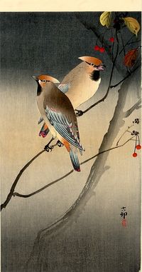 Ohara Koson (小原 古邨?, Kanazawa 1877 – Tokyo 1945) was a Japanese painter and printmaker of the late 19th and early 20th centuries, part of the shin-hanga(“new prints”) movement.