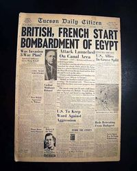 suez crisis | Suez Crisis... - RareNewspapers.com