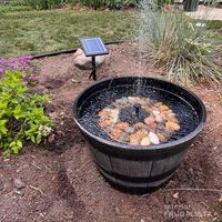 DIY Rechargeable Solar Fountain With River Rocks