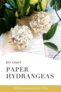 Make delicate hydrangea blossoms out of old book pages with this DIY book craft, a simple project that offers a literary twist on classic paper flowers. Follow three steps to create decor that’s perfect to display around the house, feature as centerpieces at a festive meal, or complete a reading theme for a child’s birthday party. What a pretty way to spotlight literacy and bring a touch of nature into your home!