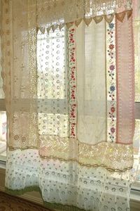 Mediterranean Chic Shabby Vintage Lace Fringed Curtain - Etsy China