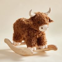 Little ones can take life by the horns while riding our cow plush rocker. Crafted with a huggable body, a whimsical face and long, lush fur, it features solid wood handles and precision-shaped runners for a smooth, secure and gentle rocking motion. DETAILS THAT MATTER Plush is made with soft-to-the-touch 100% polyester over iron frame. Runners are crafted of solid rubber wood. Wood handles provide steady grips. Filled with 100% polyester fibers. Eyes are made of ABS plastic. KEY PRODUCT POINTS Pottery Barn Kids exclusive. Recommended for Ages 12 months up to 5 years or up to 110 lbs. Spot clean. Imported. PERSONALIZATION DETAILS Personalization is available, for an additional cost. Personalization will be centered on one wooden glider rail.