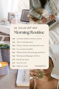 My ideal workday morning routine to wake up at 5:00AM