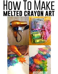 How to make melted crayon art on canvas!