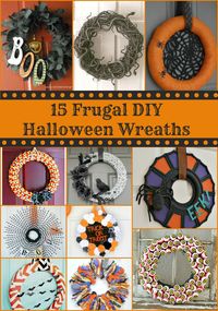 15 Frugal DIY Halloween Wreaths