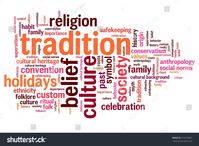 Tradition and culture issues and concepts word cloud illustration. Word collage concept.