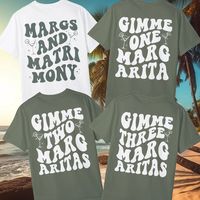 Margs and Matrimony Bachelorette Party Shirt Final Fiesta Beach Tee Bach Gimme One Margarita Cancun Tulum Mexico Bridal Party Favor Tshirt - Etsy