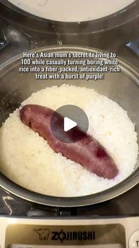 Mama Linda on Instagram: "👀 The secret is …
👀
👀
👀
… adding a Japanese purple sweet potato, AKA Okinawa sweet potato!

Why? 🍚💜🍠

As highlighted in Netflix’s Live to 100, Japanese purple sweet potatoes are a powerful longevity food and a key part of the Okinawan diet. Their purple color comes from anthocyanins, antioxidants with anti-inflammatory properties that support heart and brain health. Regular consumption of these antioxidants has been linked to a lower risk of chronic illnesses, including heart disease and certain cancers.

This simple addition not only adds a creamy, mildly sweet flavor but also boosts the health benefits of your rice, making it a wholesome choice for the whole family.

How? 🍚💜🍠

Simply wash and scrub the Japanese purple sweet potato clean, then add it to