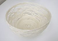 Paper Mache Yarn Bowl via homework | carolynshomework.com