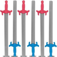 PRICES MAY VARY. DURABLE TOY WEAPONS: 6 PCS Giant Foam Swords crafted for the ultimate kids' pretend play, bringing medieval battles to life in a safe, fun way. LARGE SCALE: At 30" long, these 1:1 scale swords outmatch other toy swords in size, adding an extra layer of realism for warrior knights' imaginative play. BATTLE READY: Foam-covered swords built tough to withstand intense sword fights, making them perfect for any aspiring Viking, knight, or warrior. KID FRIENDLY: Soft, safe foam swords