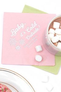 These adorable cocktail napkins are perfect for pairing with your hot cocoa. They also make great party favors and gifts!